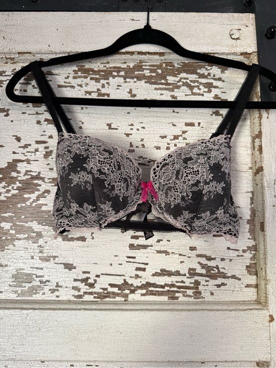 Victoria's Secret Other - Victoria's Secret Black Lace Bra with Pink Bow